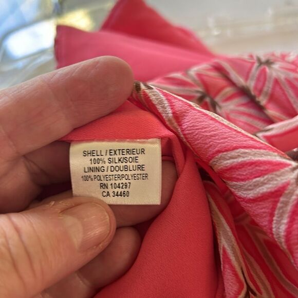 Milly of New York coral pattern silk strapless dress size 6 - Picture 9 of 9